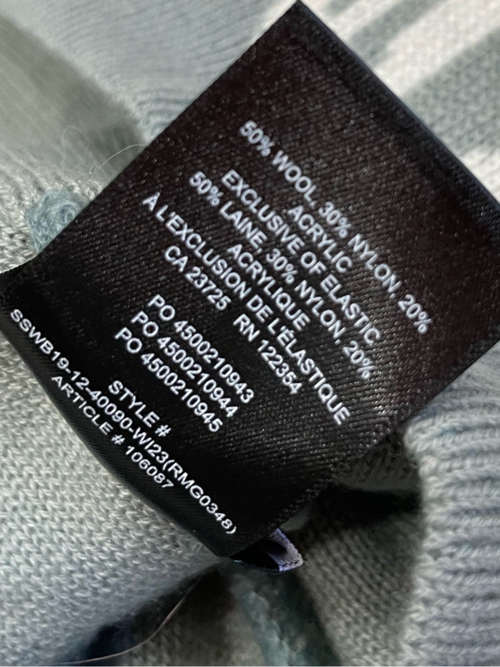 TNA Aritzia TNAction Blue Wool-blend Winter Toque. O/S Adult. - Picture 6 of 7